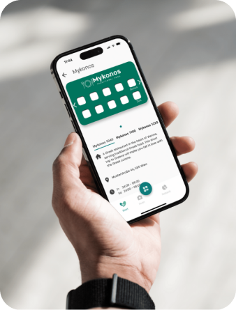 Digitale Stempelkarte in der Goody App auf einem Smartphone